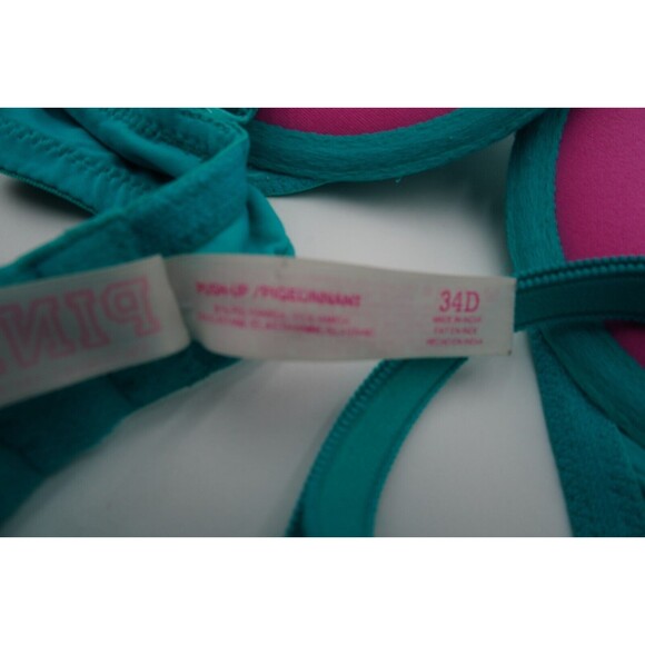 Pink by Victoria Secret Turquoise Lightly Padded Seamless Sexy Lingerie Bra D34 - Picture 5 of 6